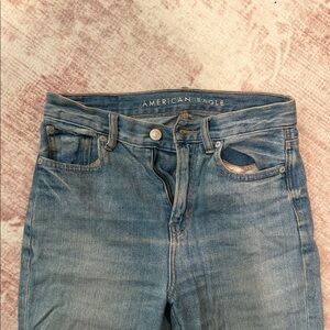 American Eagle Outfitters Women's Light Blue High Rise Jeans